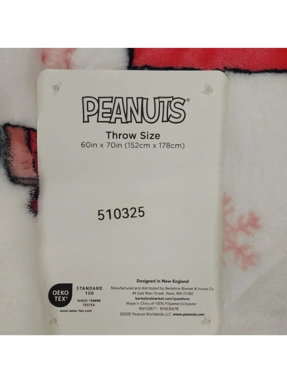 Peanuts Snoopy Woodstock Pet Throw Blanket Extra Long 60x70
